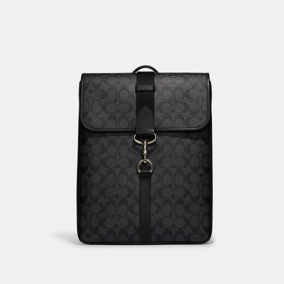 NWT Coach Outlet Blaine Backpack In Signature Canvas - Picture 1 of 6